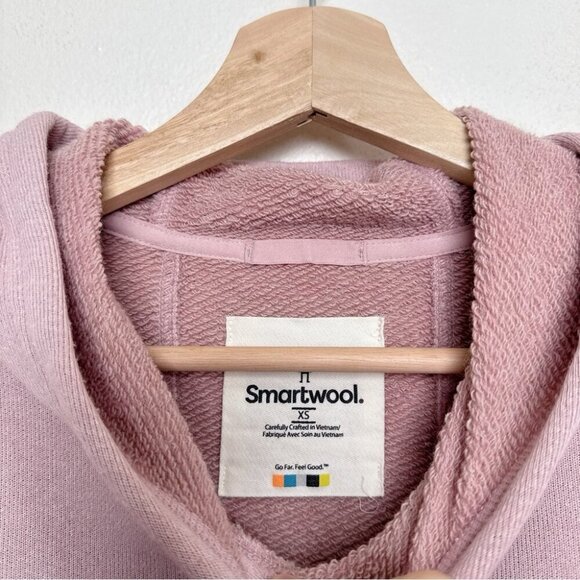 Smartwool Mens Xsmall French Terry Merino Wool Mauve Hoodie - Picture 12 of 16